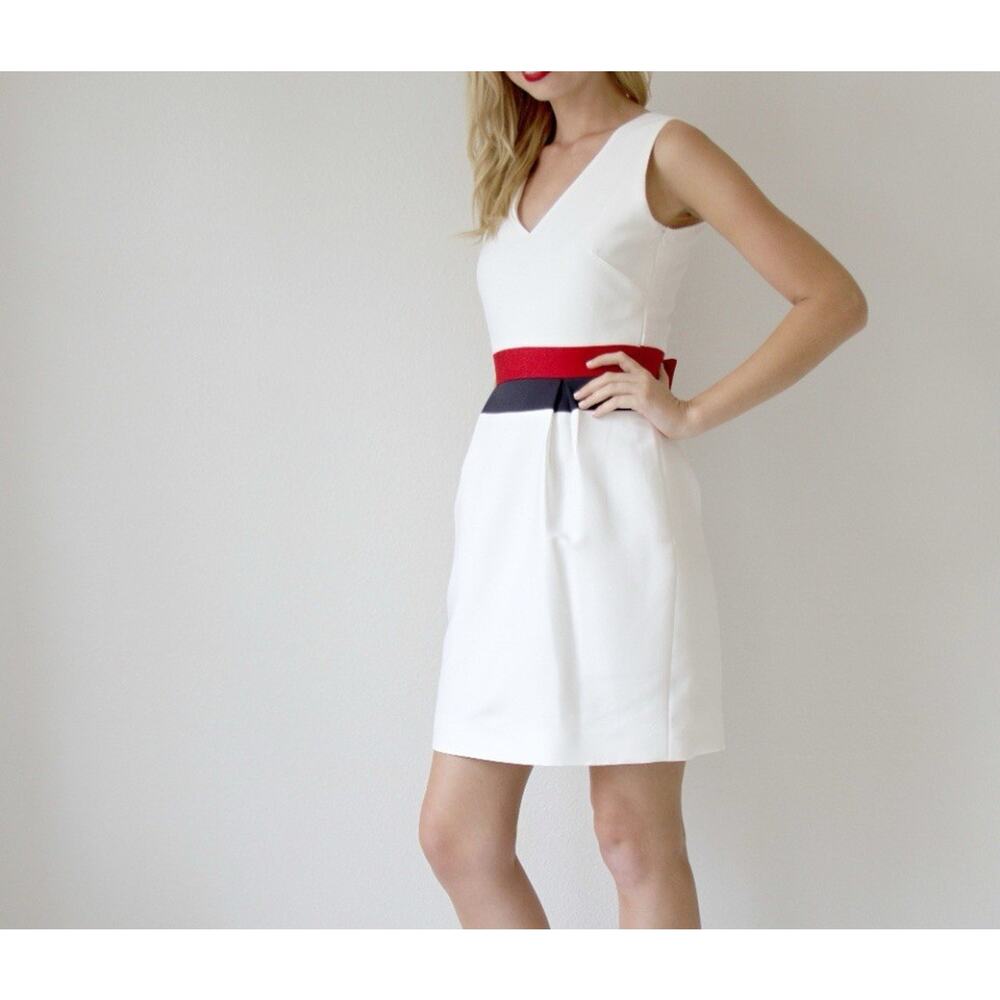 Camilyn Beth Marianne Dress Red White & Navy Blue Size 10